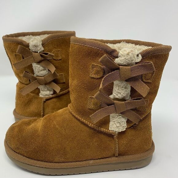 Koolaburra by Uggs Victoria Short Boot Tan Size 2Y - Picture 1 of 11